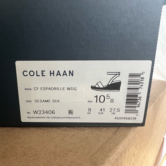 🚨Price Drop! NWT Cole Haan Cloudfeel Espadrille, size 10.5 - Picture 2 of 4